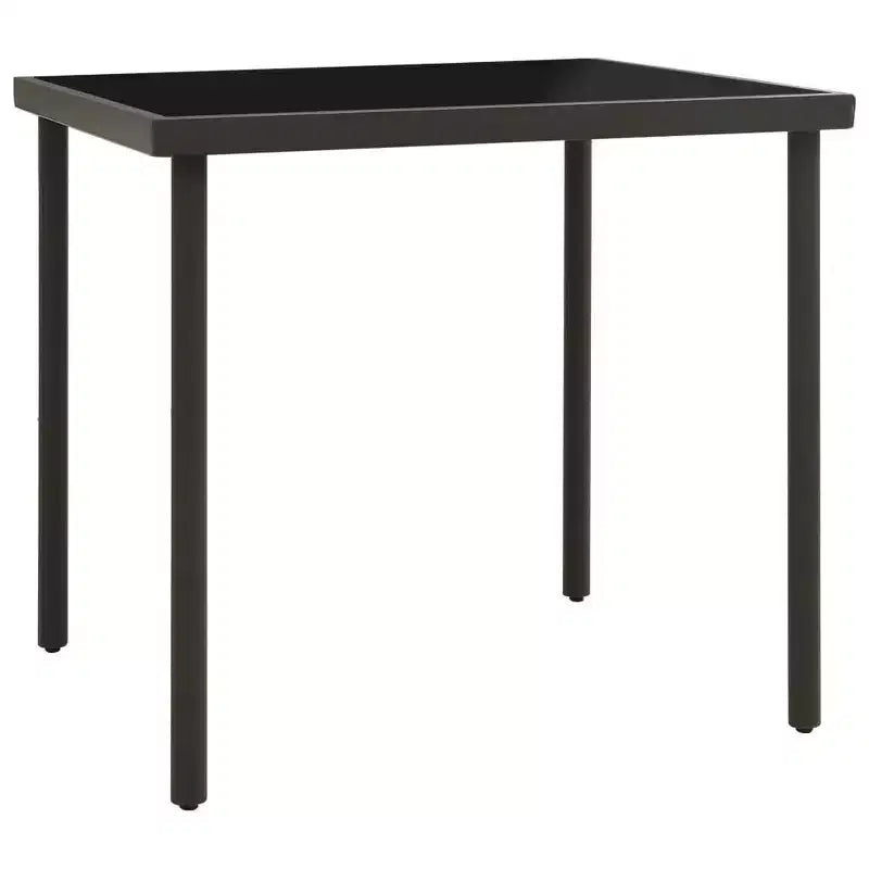 vidaXL Garten Essgruppe Outdoor Tisch- und Stuhl-Konversationsset, Stahl, Schwarz, 5-teilig
