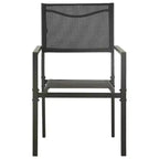 vidaXL Garten Essgruppe Outdoor Tisch- und Stuhl-Konversationsset, Stahl, Schwarz, 5-teilig