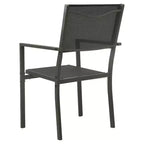 vidaXL Garten Essgruppe Outdoor Tisch- und Stuhl-Konversationsset, Stahl, Schwarz, 5-teilig