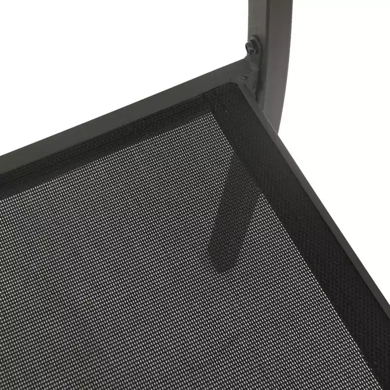 vidaXL Garten Essgruppe Outdoor Tisch- und Stuhl-Konversationsset, Stahl, Schwarz, 5-teilig