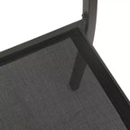 vidaXL Garten Essgruppe Outdoor Tisch- und Stuhl-Konversationsset, Stahl, Schwarz, 5-teilig