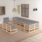vidaXL Garten Lounge Set Massivholz Kiefer Natur Modulares Design
