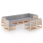 vidaXL Garten Lounge Set Massivholz Kiefer Natur Modulares Design