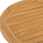 vidaXL Garten-Essgruppe Teakholz Natur Massives Teakholz Standard Stapelbar