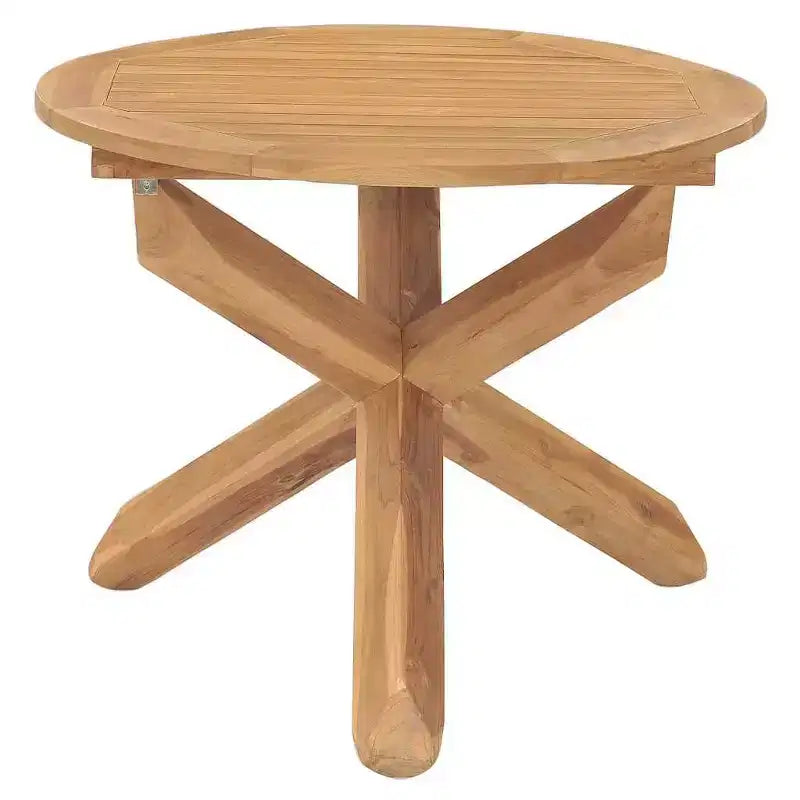 vidaXL Garten-Essgruppe Teakholz Natur Massives Teakholz Standard Stapelbar