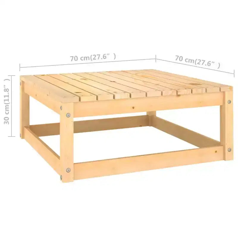 vidaXL Gartenmöbel-Set 12-teilig Lounge-Set Kiefer Massivholz – Natur Mit Kissen