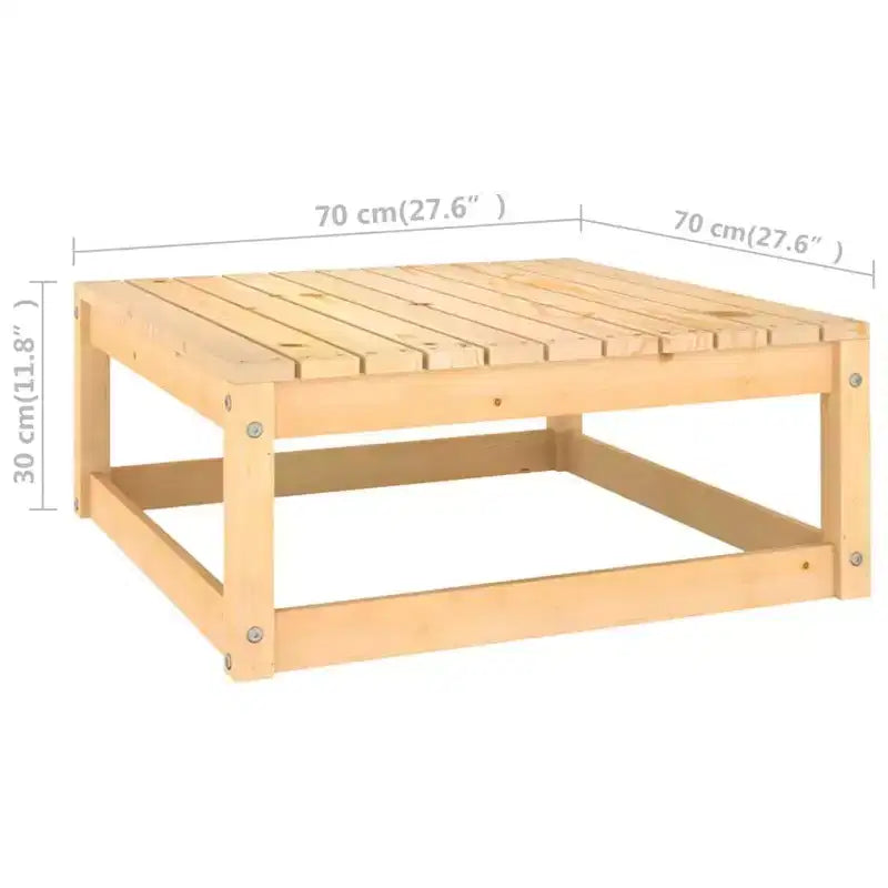 vidaXL Gartenmöbel-Set 11-teilig Outdoor Lounge-Set Kiefer Massivholz – Natur Mit Kissen