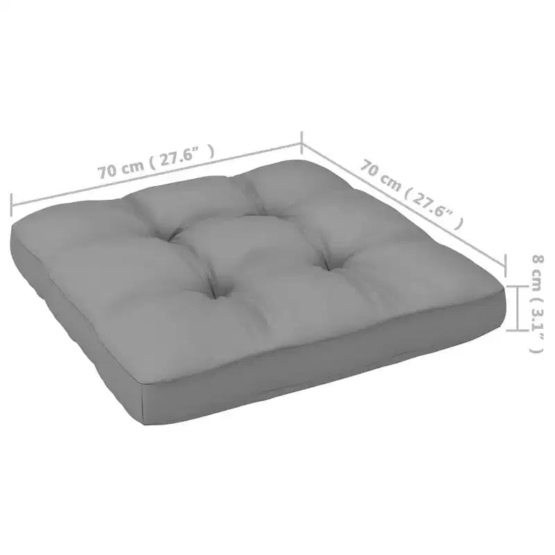 vidaXL Gartenmöbel-Set 11-teilig Outdoor Lounge-Set Kiefer Massivholz – Natur Mit Kissen