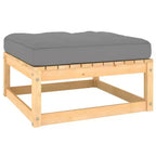vidaXL Gartenmöbel-Set 11-teilig Outdoor Lounge-Set Kiefer Massivholz – Natur Mit Kissen