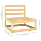 vidaXL Gartenmöbel-Set 11-teilig Outdoor Lounge-Set Kiefer Massivholz – Natur Mit Kissen