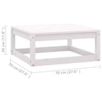 vidaXL Garten-Lounge-Set aus massivem Kiefernholz, weiß, rustikaler Charme, Gartenmöbel mit Kissen – 12-teiliges Set – stabil, langlebig – Retro-Stil