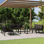 vidaXL Gartenlounge-Set Loungemöbel Outdoor Sofa Tisch Aluminium Anthrazit