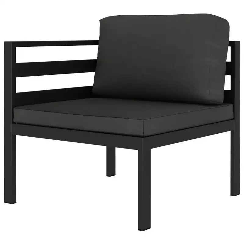 vidaXL Gartenlounge-Set Loungemöbel Outdoor Sofa Tisch Aluminium Anthrazit