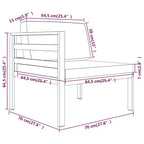 vidaXL Gartenlounge-Set Loungemöbel Outdoor Sofa Tisch Aluminium Anthrazit