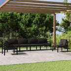 vidaXL Gartenlounge-Set Anthrazit Aluminium Modulares Gartenlounge-Set