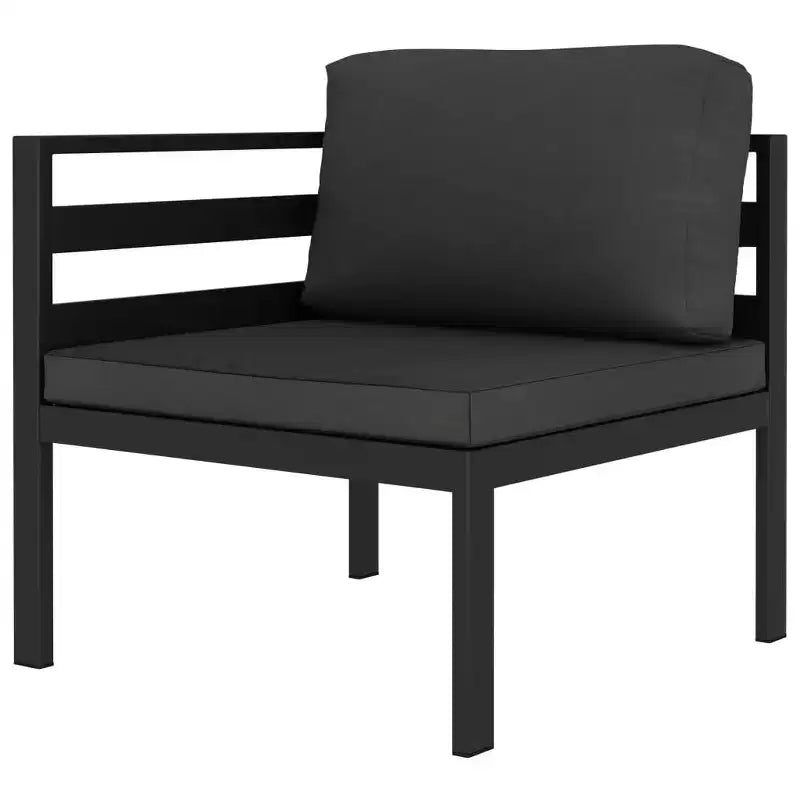 vidaXL Gartenlounge-Set Anthrazit Aluminium Modulares Gartenlounge-Set
