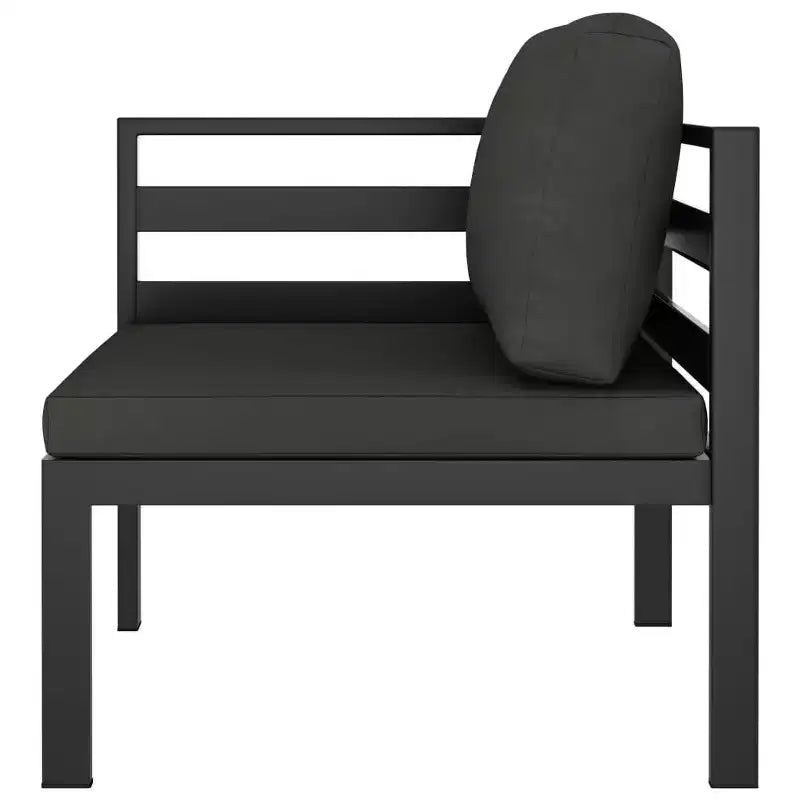 vidaXL Gartenlounge-Set Anthrazit Aluminium Modulares Gartenlounge-Set