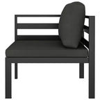 vidaXL Gartenlounge-Set Anthrazit Aluminium Modulares Gartenlounge-Set