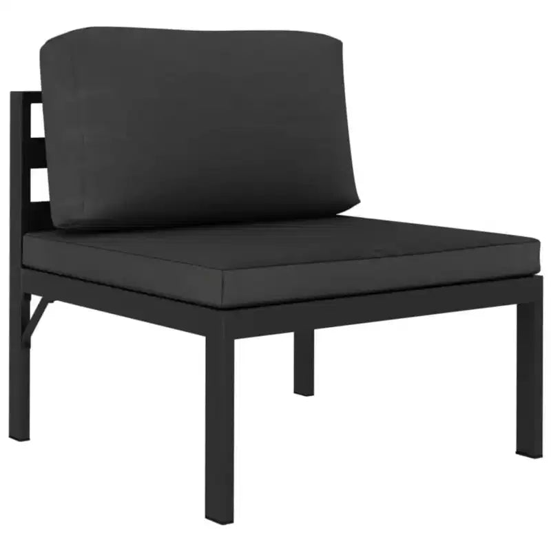 vidaXL Gartenlounge-Set Anthrazit Aluminium Modulares Gartenlounge-Set