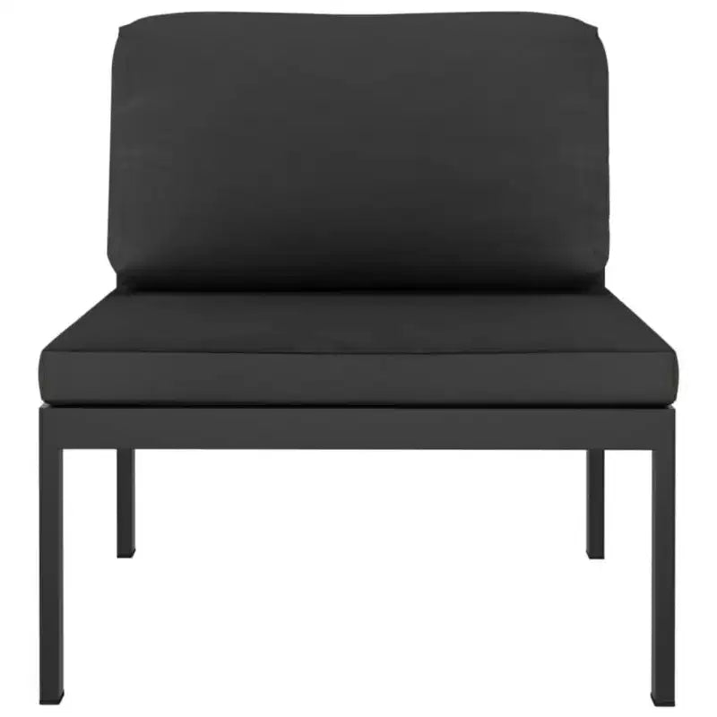 vidaXL Gartenlounge-Set Anthrazit Aluminium Modulares Gartenlounge-Set