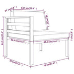 vidaXL Gartenlounge-Set Anthrazit Aluminium Modulares Gartenlounge-Set