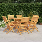 vidaXL Terrassen-Essgruppe Outdoor-Tisch- und Stuhl-Möbel Massivholz Teak