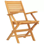 vidaXL Terrassen-Essgruppe Outdoor-Tisch- und Stuhl-Möbel Massivholz Teak