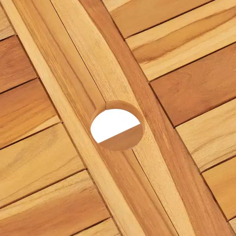 vidaXL Terrassen-Essgruppe Outdoor-Tisch- und Stuhl-Möbel Massivholz Teak
