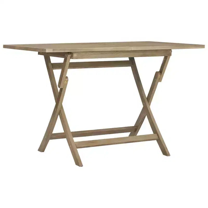 vidaXL Garten-Essgruppe Outdoor-Möbelset für den Garten Grau Massivholz Teak