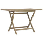 vidaXL Garten-Essgruppe Outdoor-Möbelset für den Garten Grau Massivholz Teak