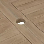vidaXL Garten-Essgruppe Outdoor-Möbelset für den Garten Grau Massivholz Teak