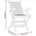 vidaXL Garten-Essgruppe Outdoor-Möbelset für den Garten Grau Massivholz Teak