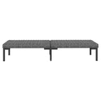 vidaXL Garten-Lounge-Set, modulares Sofa-Set für den Außenbereich mit Tisch, Polyrattan, Dunkelgrau