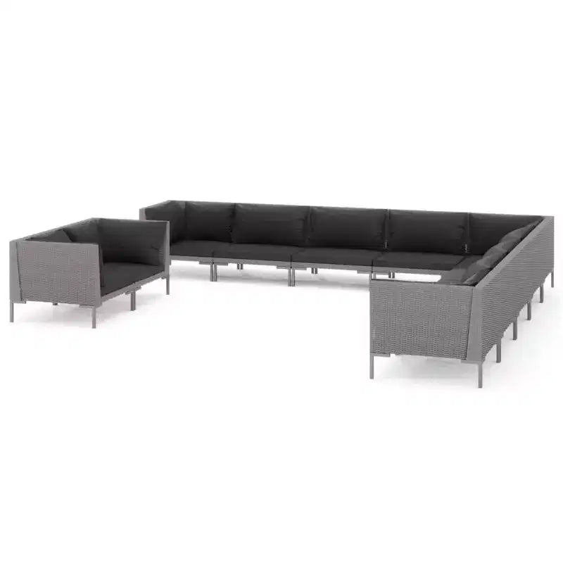 vidaXL Garden Lounge Set Dark Grey