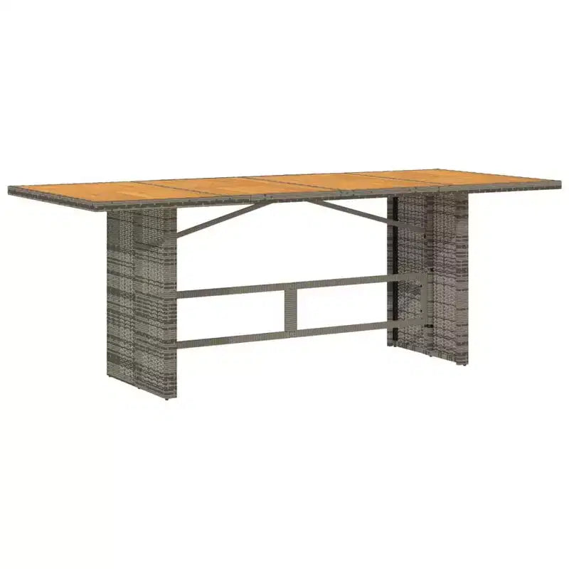 vidaXL 7-teiliges Terrassen-Essgruppe mit Kissen Grau Polyrattan
