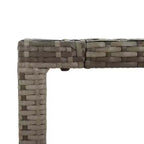 vidaXL 9-teiliges Terrassen-Essgruppe – gepolsterte Sitzgelegenheiten/Polyrattan & Akazienholz-Tisch/verstellbare Liegestühle/Grau/Gartenmöbel für den Außenbereich