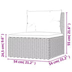 vidaXL Garten-Lounge-Set Schwarz Polyrattan, pulverbeschichteter Stahl, Polyester