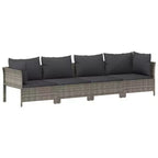 vidaXL Gartenmöbel-Set Outdoor-Sessel mit Kissen Grau Polyrattan