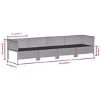 vidaXL Gartenmöbel-Set Outdoor-Sessel mit Kissen Grau Polyrattan