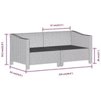 vidaXL Loungemöbel-Set Sessel-Sofa-Set mit Kissen Grau Polyrattan