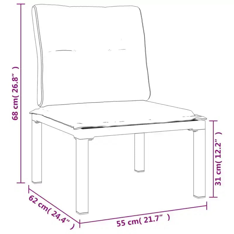 vidaXL Gartenmöbel-Set Outdoor Loveseat Sofa Schwarz und Grau Polyrattan