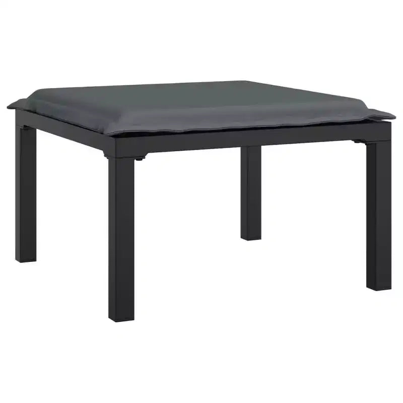 vidaXL Gartenmöbel-Set Outdoor-Ecksofa Schwarz und Grau Polyrattan