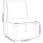 vidaXL 6-tlg. Garten-Lounge-Set Polyrattan Schwarz und Grau