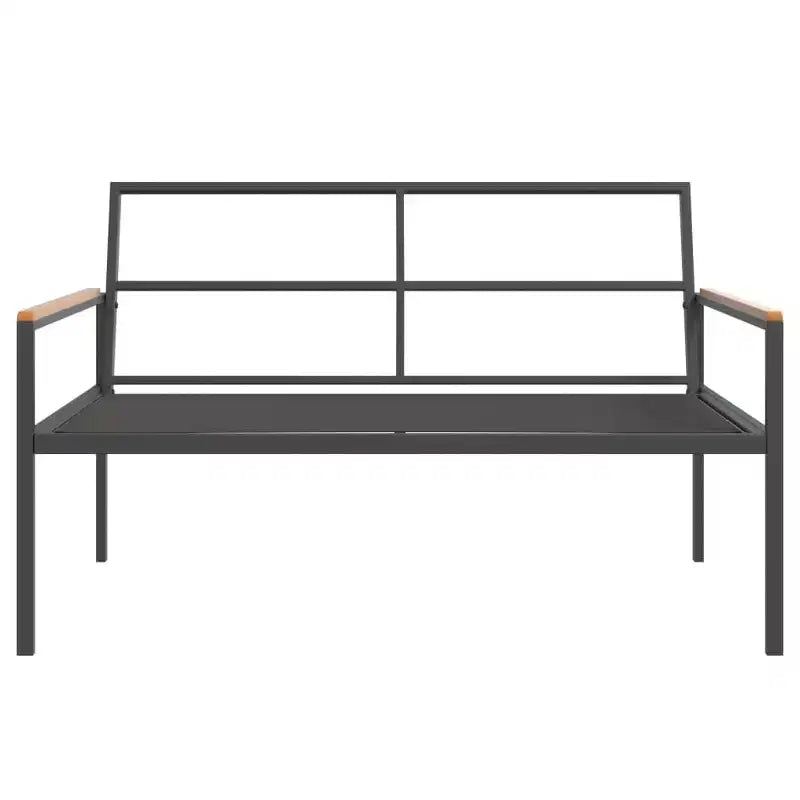 vidaXL 4-teiliges Garten-Lounge-Set mit Kissen Anthrazit Stahl