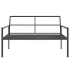 vidaXL 4-teiliges Garten-Lounge-Set mit Kissen Anthrazit Stahl