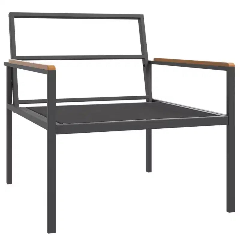 vidaXL 4-teiliges Garten-Lounge-Set mit Kissen Anthrazit Stahl