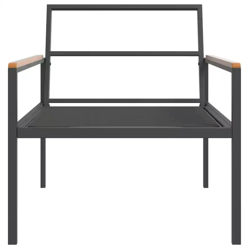 vidaXL 4-teiliges Garten-Lounge-Set mit Kissen Anthrazit Stahl