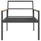 vidaXL 4-teiliges Garten-Lounge-Set mit Kissen Anthrazit Stahl