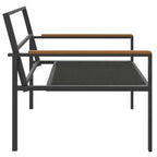 vidaXL 4-teiliges Garten-Lounge-Set mit Kissen Anthrazit Stahl