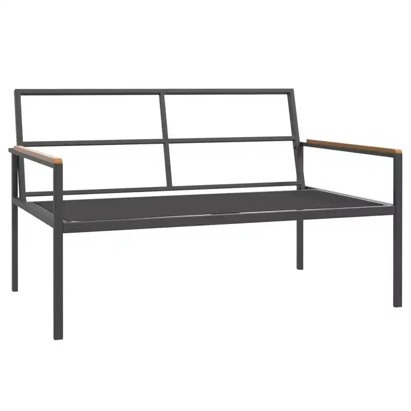 vidaXL 4-teiliges Garten-Lounge-Set mit Kissen Anthrazit Stahl